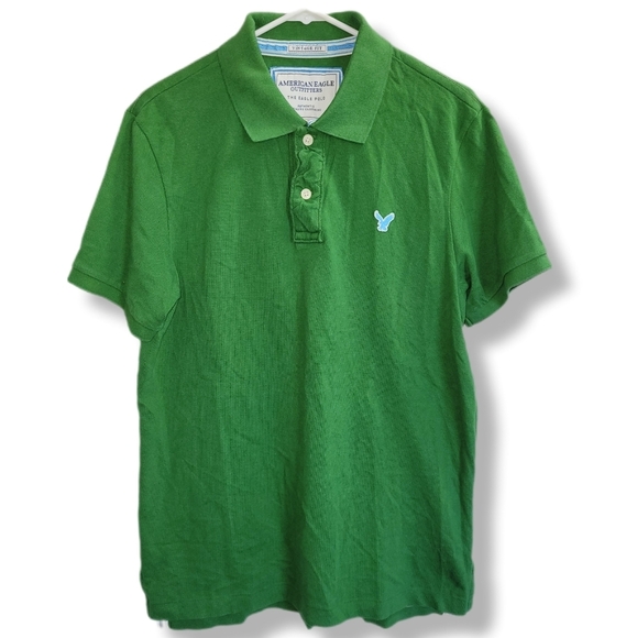 American Eagle Outfitters Other - American Eagle Outfitters Y2K Vintage Fit Green Polo Shirt